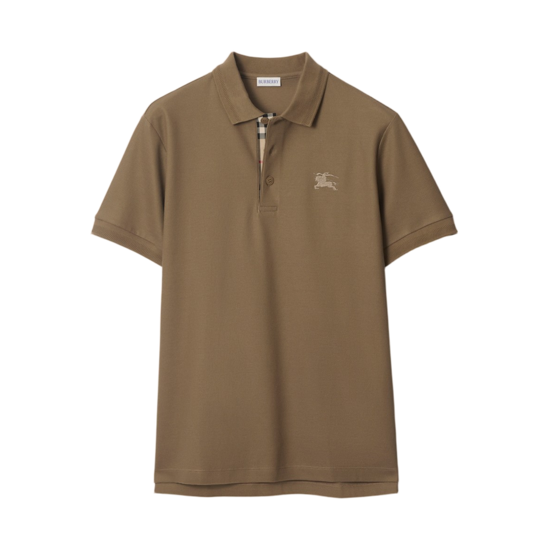 8126922 Burberry Cotton Polo Shirt Clay Brown