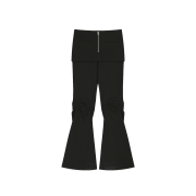 Nache Women Exposure Zip Sweat Skirt Pants Black - 26SS