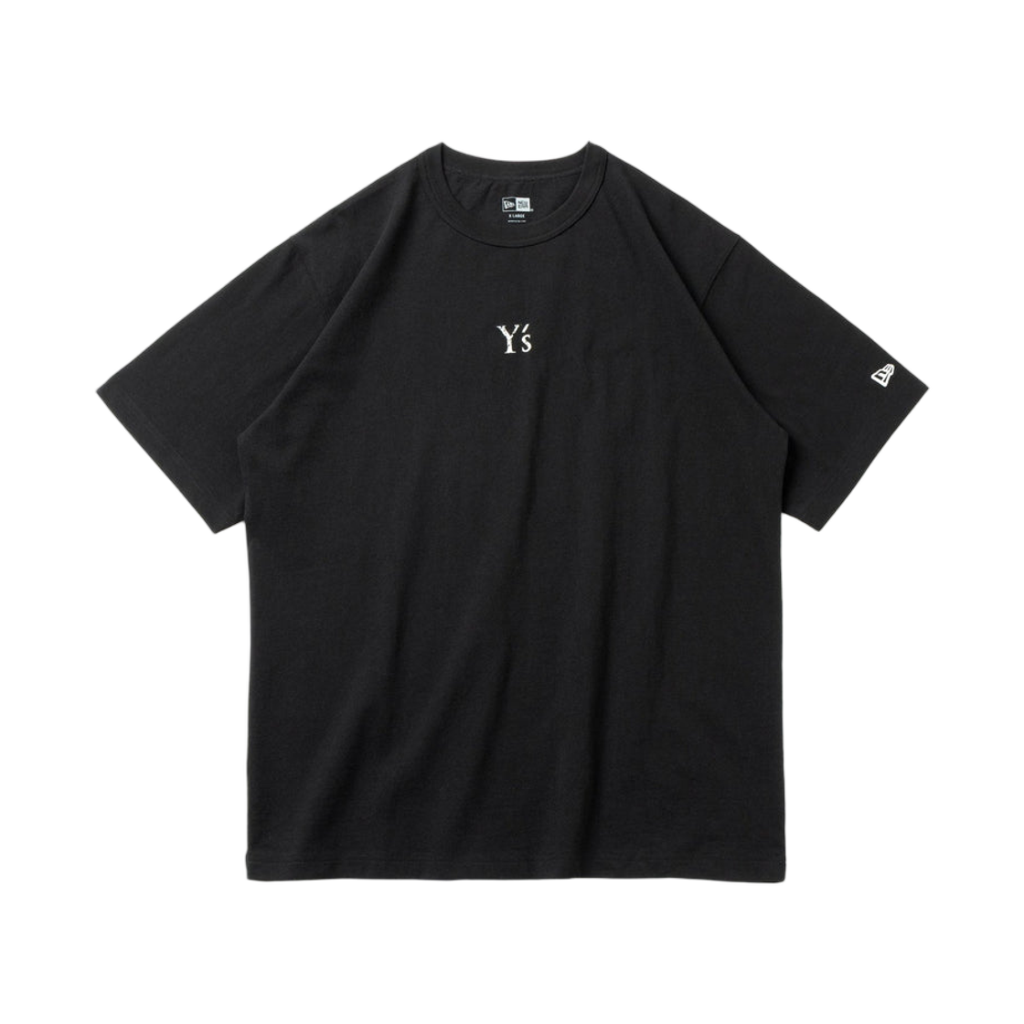 뉴에라 x Y's 바이 요지 야마모토 숏슬리브 코튼 티셔츠 블랙 레귤러 핏(New Era x Y's By Yohji Yamamoto Short Sleeve Cotton T-Shirt Black Regular Fit) - 1