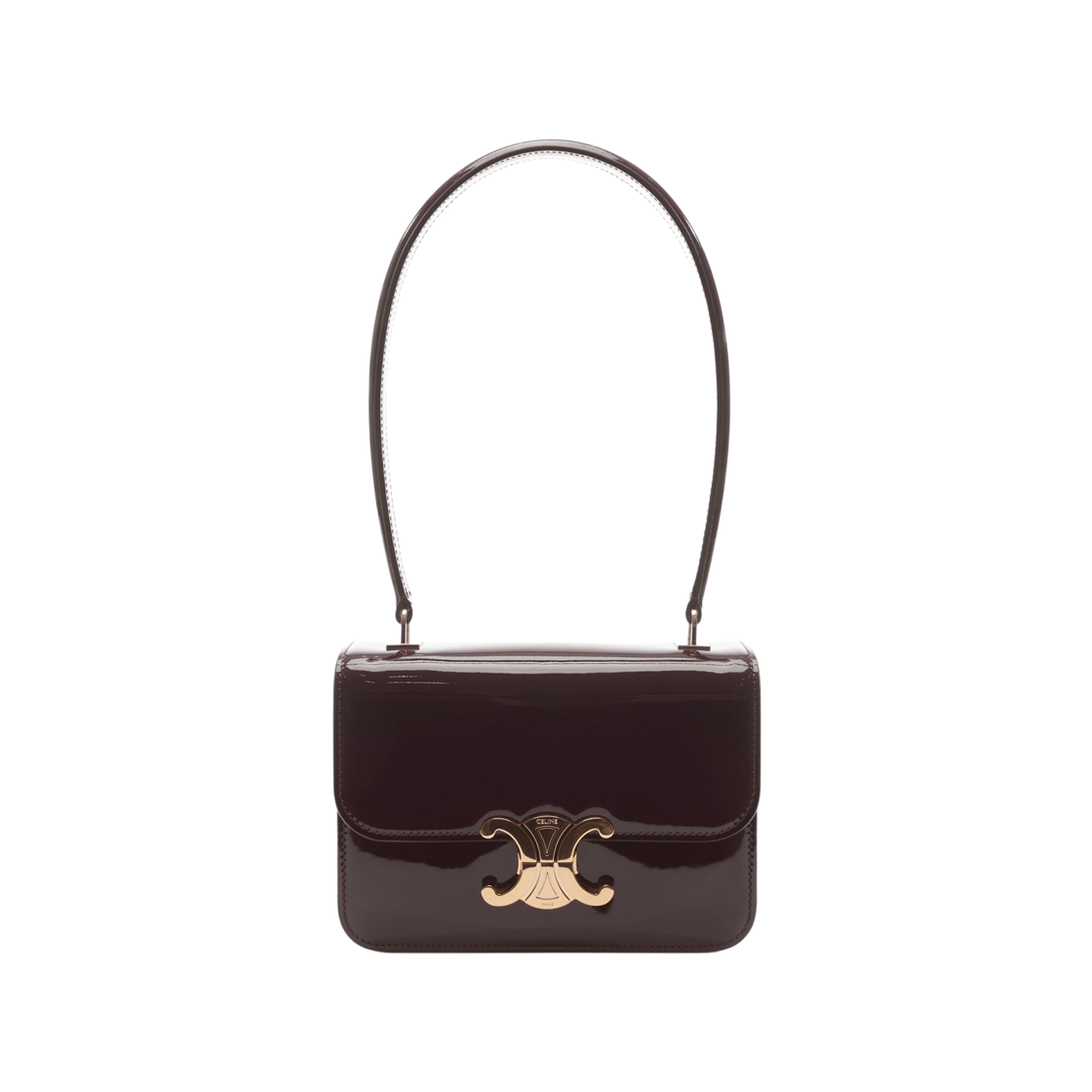 118053FYE 19DK 25F [15% 쿠폰] Celine Teen Garance Bag in Patent Calfskin Dark Brown
