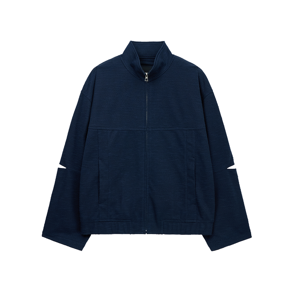 지오송지오 컬렉션 슬리브 슬릿 헤링턴 점퍼 네이비 BI3JP301NY(ZIOSONGZIO COLLECTION Sleeve Slit Harrington Jumper Navy) - 1