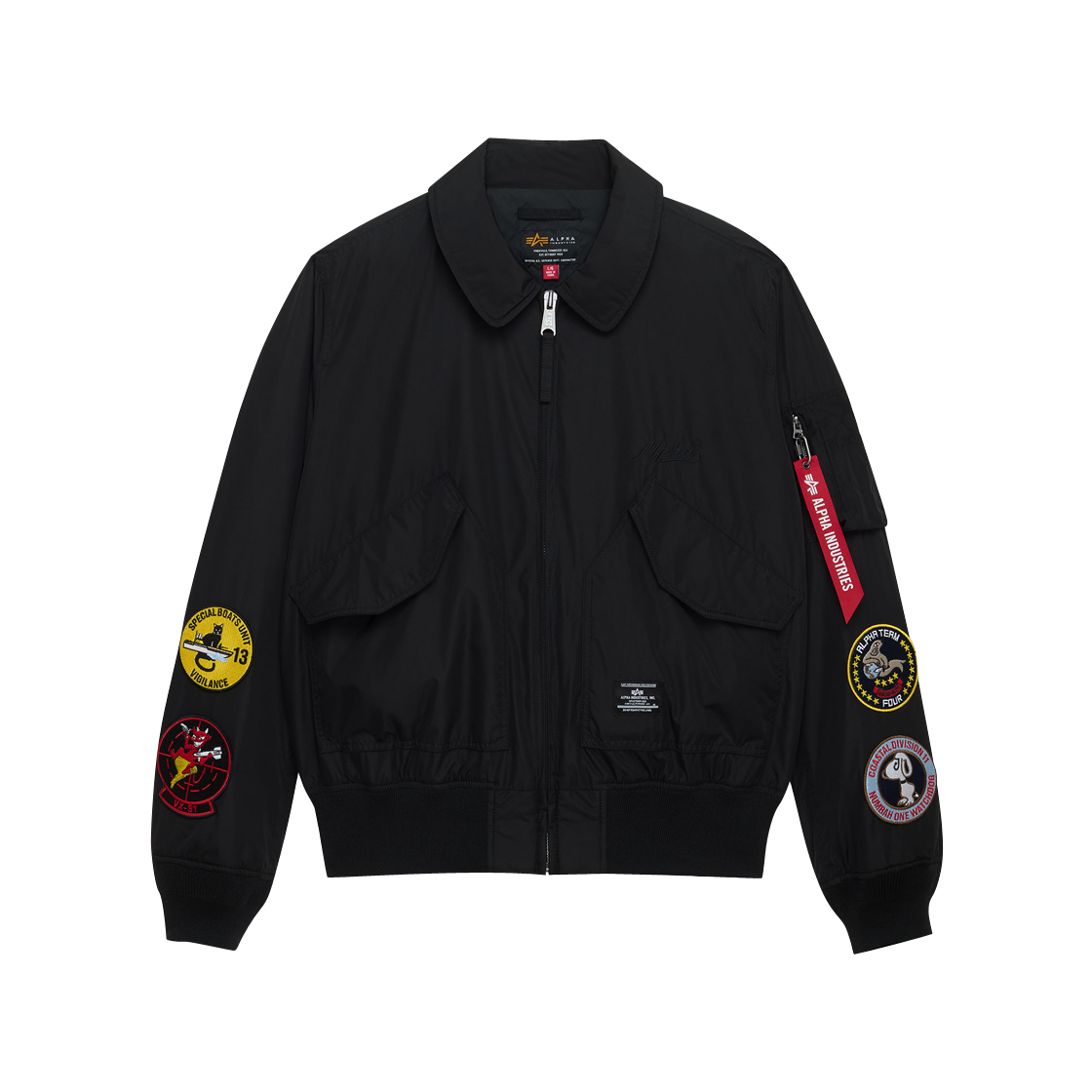 AI26I1000016BLK ALPHA INDUSTRIES Cwu 36/P Relaxed Patched Flight Jacket Black