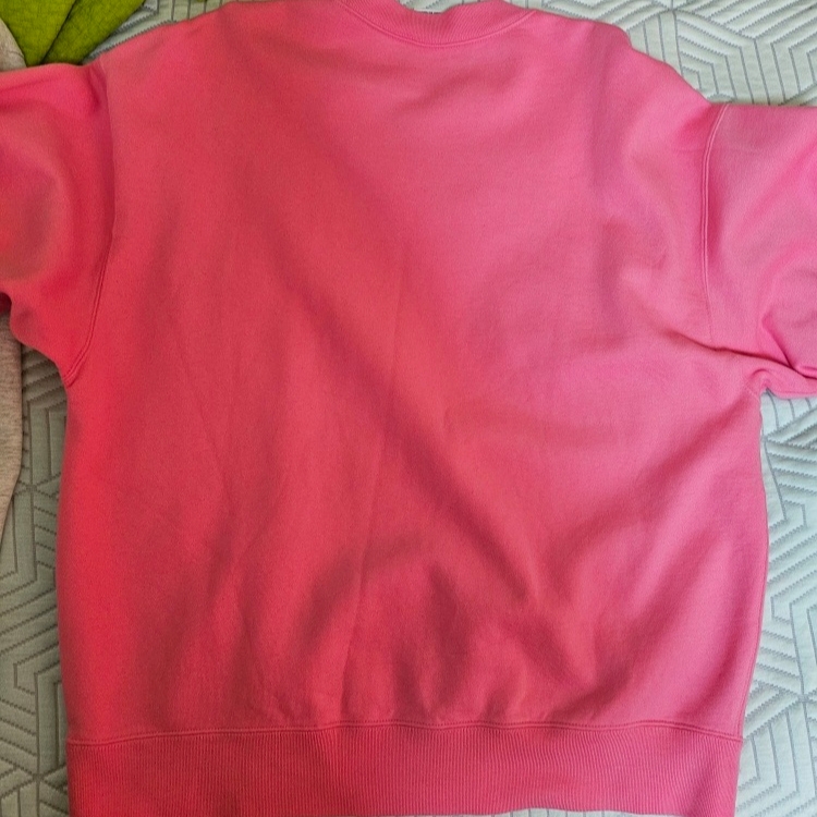 Nike x Stussy NRG Washed Fleece Crewneck Lotus PInk 착용 스타일 - 2