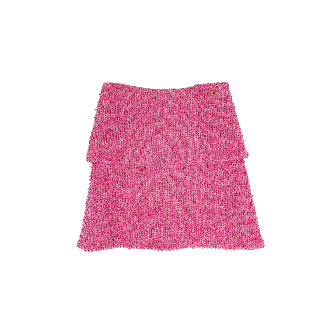 ITHERBDHG26B Chanel 21C Cotton Tweed Skirt 34 Fuchsia/Pale Pink (6ET0155)
