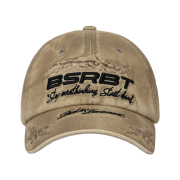 Bsrabbit 3D Embroidery Dirty Washed Cotton Cap Beige