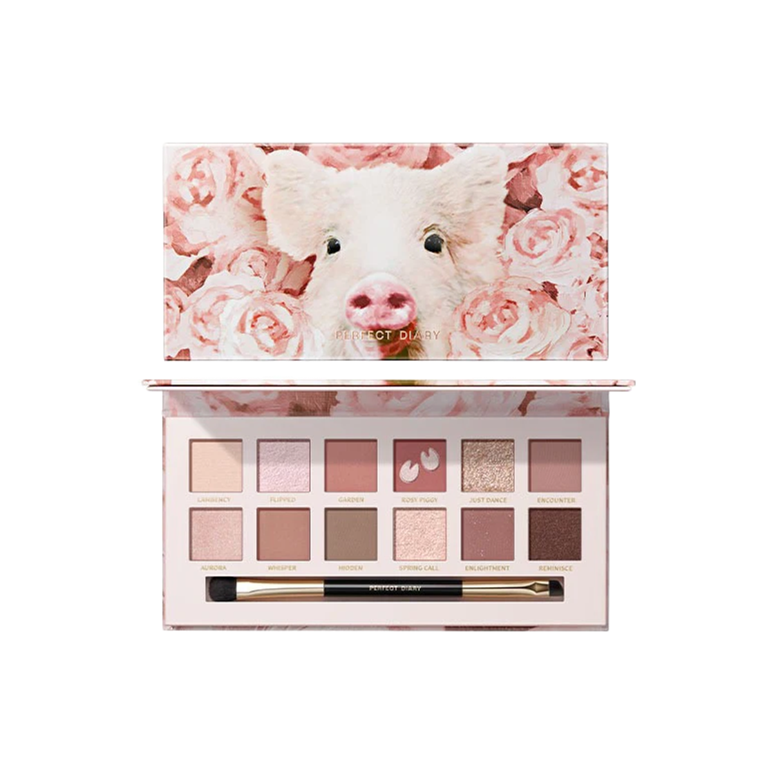 퍼펙트 다이어리 익스플로러 아이섀도우 팔레트 17 피기 로즈(Perfect Diary Explorer Eyeshadow Palette 17 Piggy Rose)