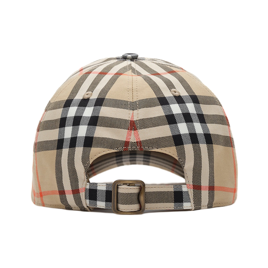 버버리 체크 코튼 베이스볼 캡 샌드 베이지(Burberry Check Cotton Baseball Cap Sand Beige) - 2