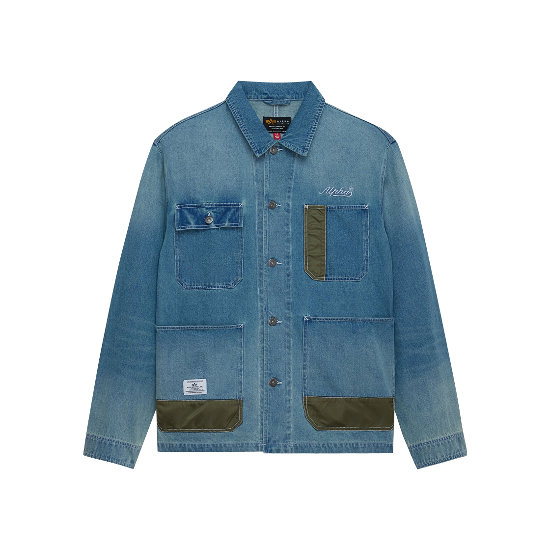 AI26I1000013DEB ALPHA INDUSTRIES Denim Relaxed Chore Coat Denim Blue
