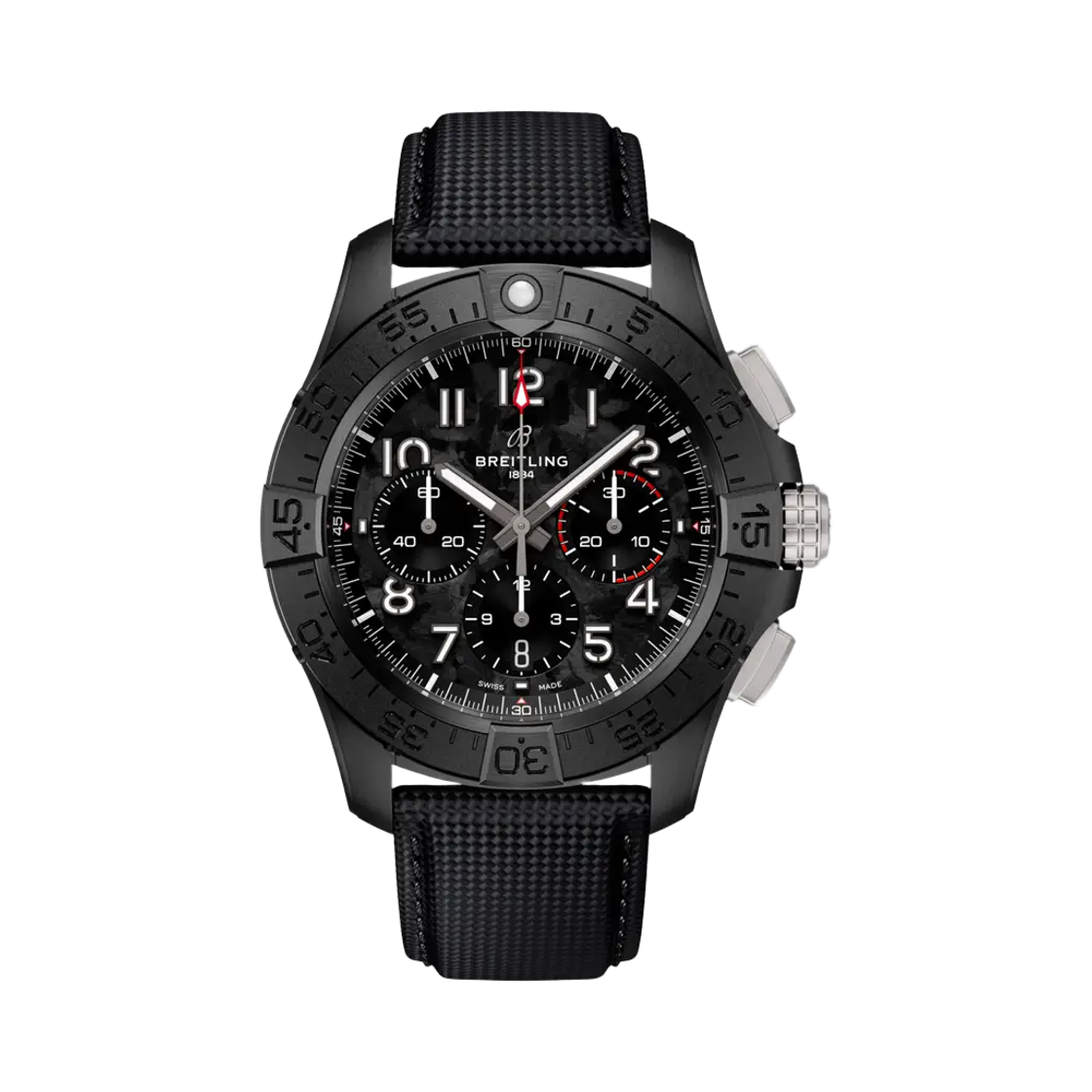 브라이틀링 어벤저 B01 크로노그래프 나이트 미션 메카니컬 44mm 앤트러사이트 그레이 카프스킨 레더 블랙(Breitling Avenger B01 Chronograph Night Mission Mechanical 44mm Anthracite Grey Calfskin Leather Black) - 1