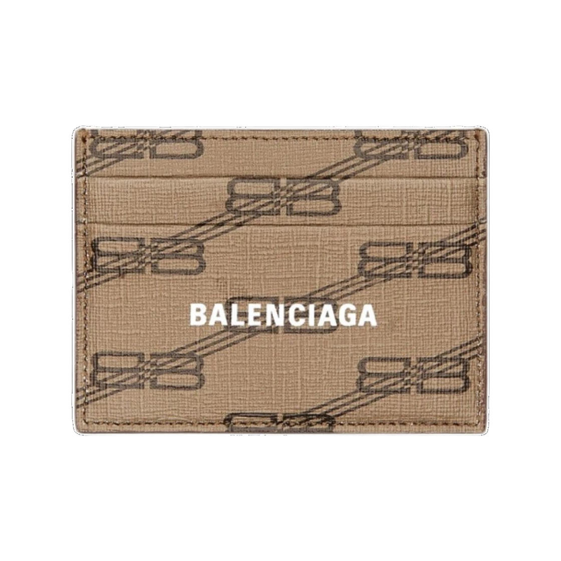 594309 210DA 2762 23F [15% 쿠폰] Balenciaga Signature Card Holder BB Monogram Coated Canvas Beige