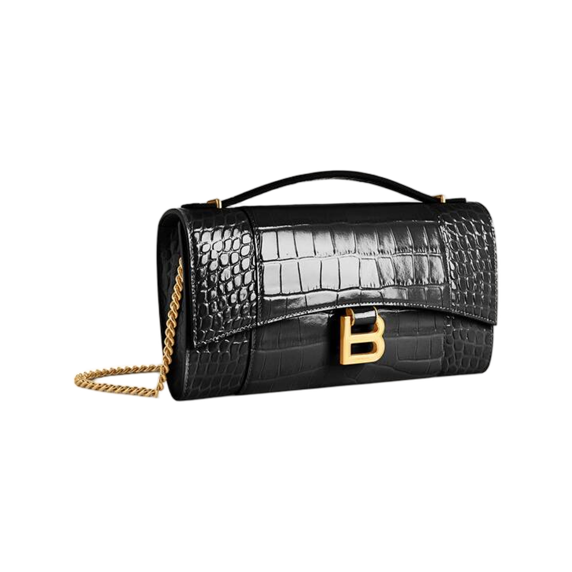 발렌시아가 아워글래스 포쉐트 체인 블랙(Balenciaga Hourglass Pochette With Chain In Black) - 2
