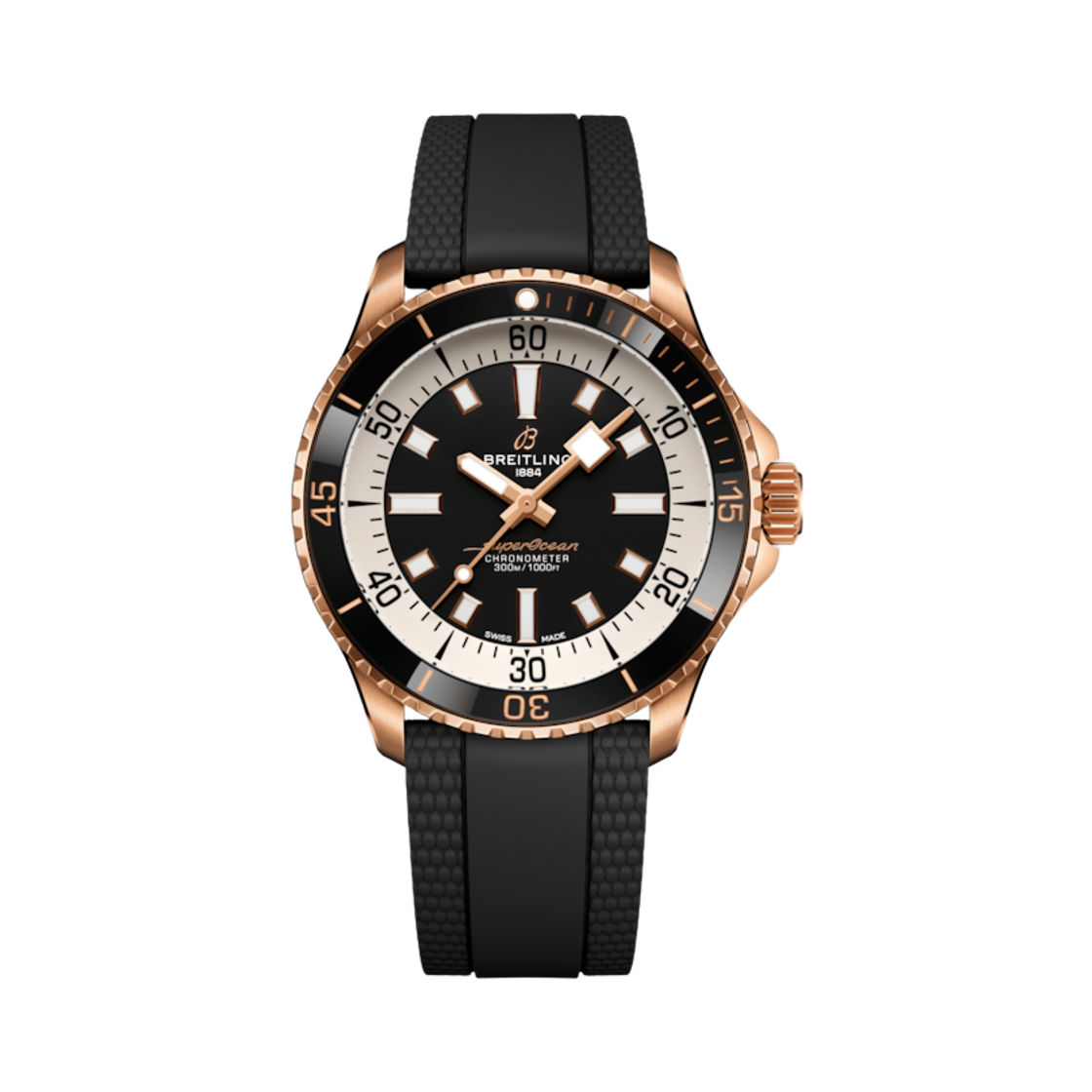 브라이틀링 슈퍼오션 오토매틱 42mm 블랙 러버 블랙(Breitling Superocean Automatic 42mm Black Rubber Black) - 1