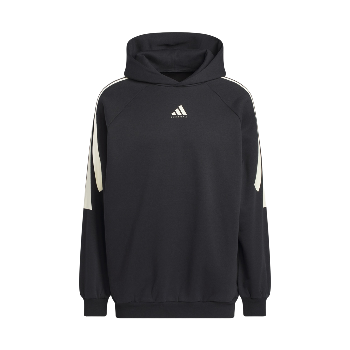 아디다스 베스킷볼 삼선 플리스 후드 젠더 뉴트럴 블랙 - KR 사이즈(Adidas Basketball 3-Stripes Fleece Hoodie Gender Neutral Black - KR Sizing) - 1
