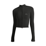 (W) NikeSKIMS Ribbed Seamless Cropped Full-Zip Jacket NSKM Obsidian NSKM Armor