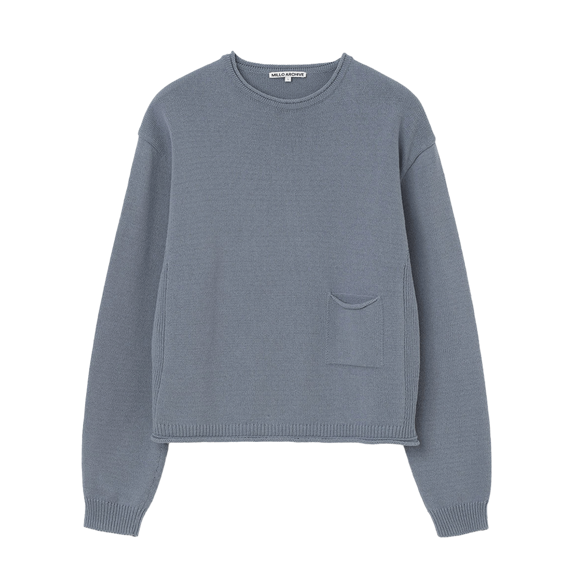 ML724BLU Millo Archive Curtis Pocket Knit Blue