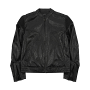 [더블적립]Farfromwhat Far Faux Cracked Texture Leather Jacket