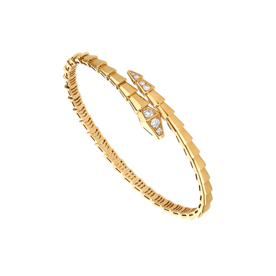 ITT54TLQ6JKF Bulgari Serpenti Viper Bracelet S 18K Rose Gold Diamond