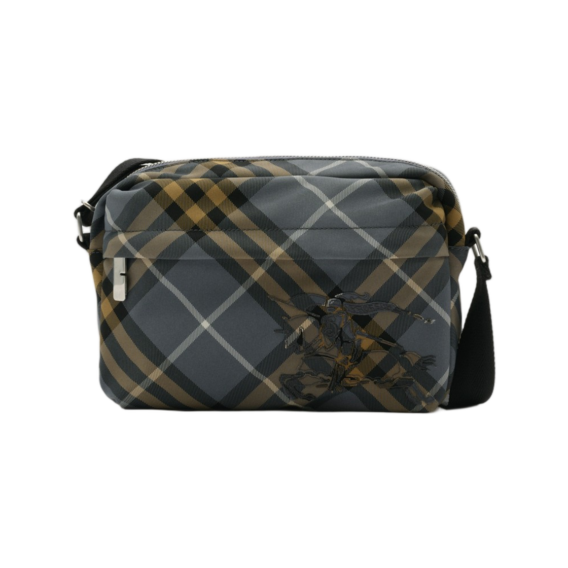 8123453 Burberry Small Check Crossbody Bag Wave Blue