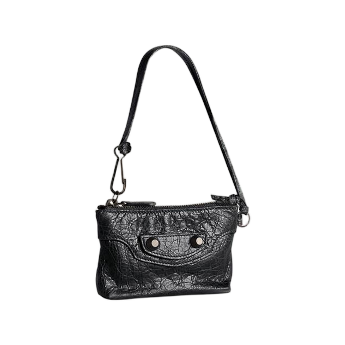 발렌시아가 르 시티 지퍼 파우치 참 블랙(Balenciaga Le City Zipped Pouch Charm In Black) - 2