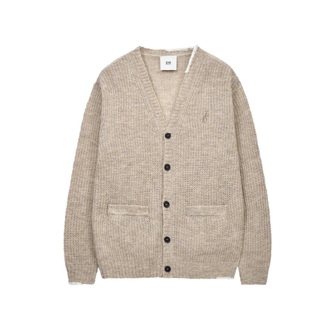 지오송지오 컬렉션 시어드 니트 가디건 베이지 BI2KT207BE