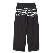 Millo Archive Human Typo Denim Pants Denim Black