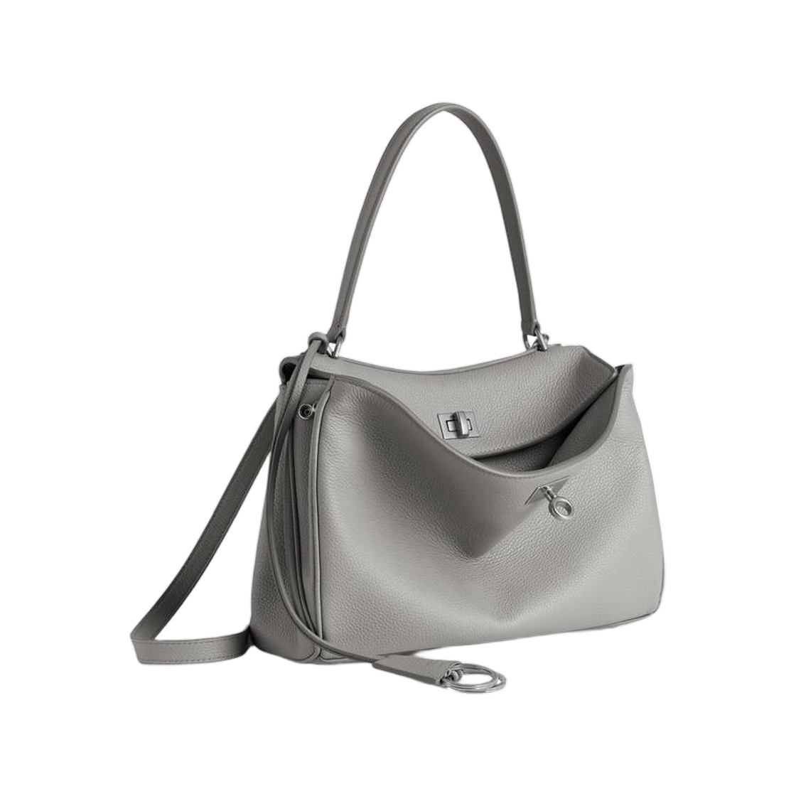 발렌시아가 로데오 핸드백 스몰 그레인드 카프스킨 발렌시아가 그레이(Balenciaga Rodeo Handbag Small Grained Calfskin In Balenciaga Grey) - 2