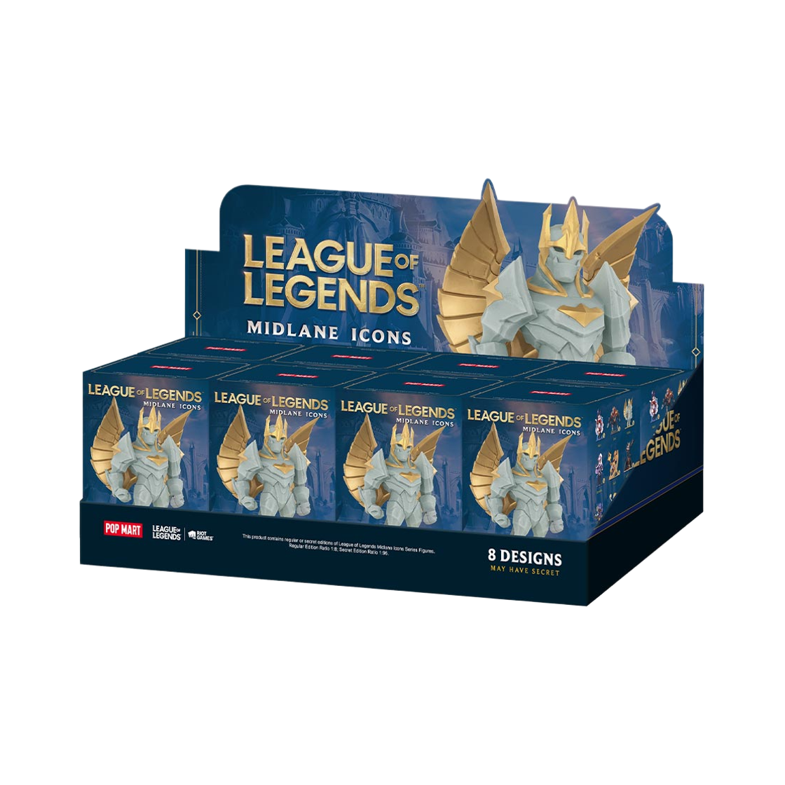팝마트 리그 오브 레전드 미드라인 아이콘 시리즈 미개봉 랜덤박스 (8개입)(Pop Mart League Of Legends Midlane Icons Series Figures Sealed Case (8 Blind Boxes)) - 1