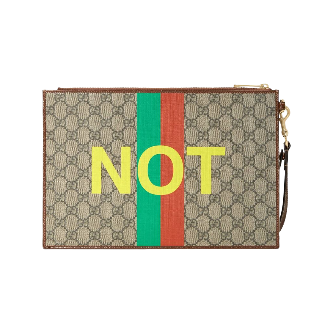 구찌 인터로킹 GG 패치 페이크 낫 파우치 브라운(Gucci Interlocking GG Patch Fake Not Pouch Brown) - 2