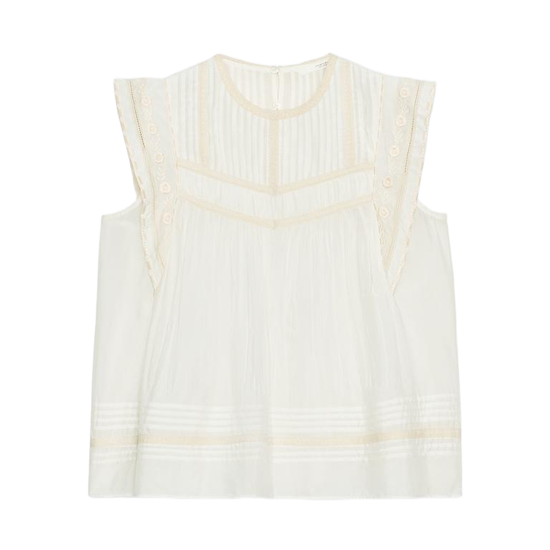 5107/277/712 (W) Zara ZW Collection Embroidered Blouse Cream