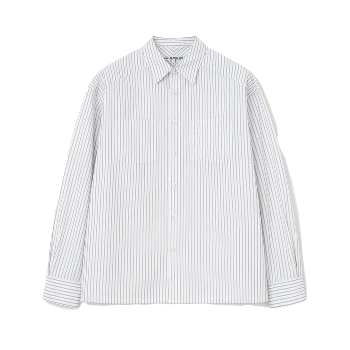 ML716TGR Millo Archive Linar Stripe Shirt Stripe Gray