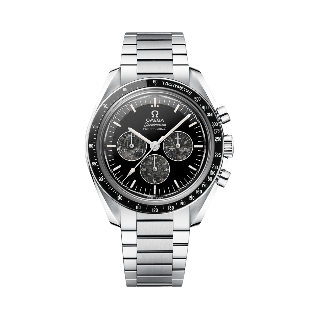 오메가 스피드마스터 프로페셔널 칼리버 321 오토매틱 크로노그래프 42mm 플래티넘 블랙 (투명 케이스백 버전)(Omega Speedmaster Professional Calibre 321 Automatic Chronograph 42mm Platinum Black (Transparent Caseback Ver.)) - 1