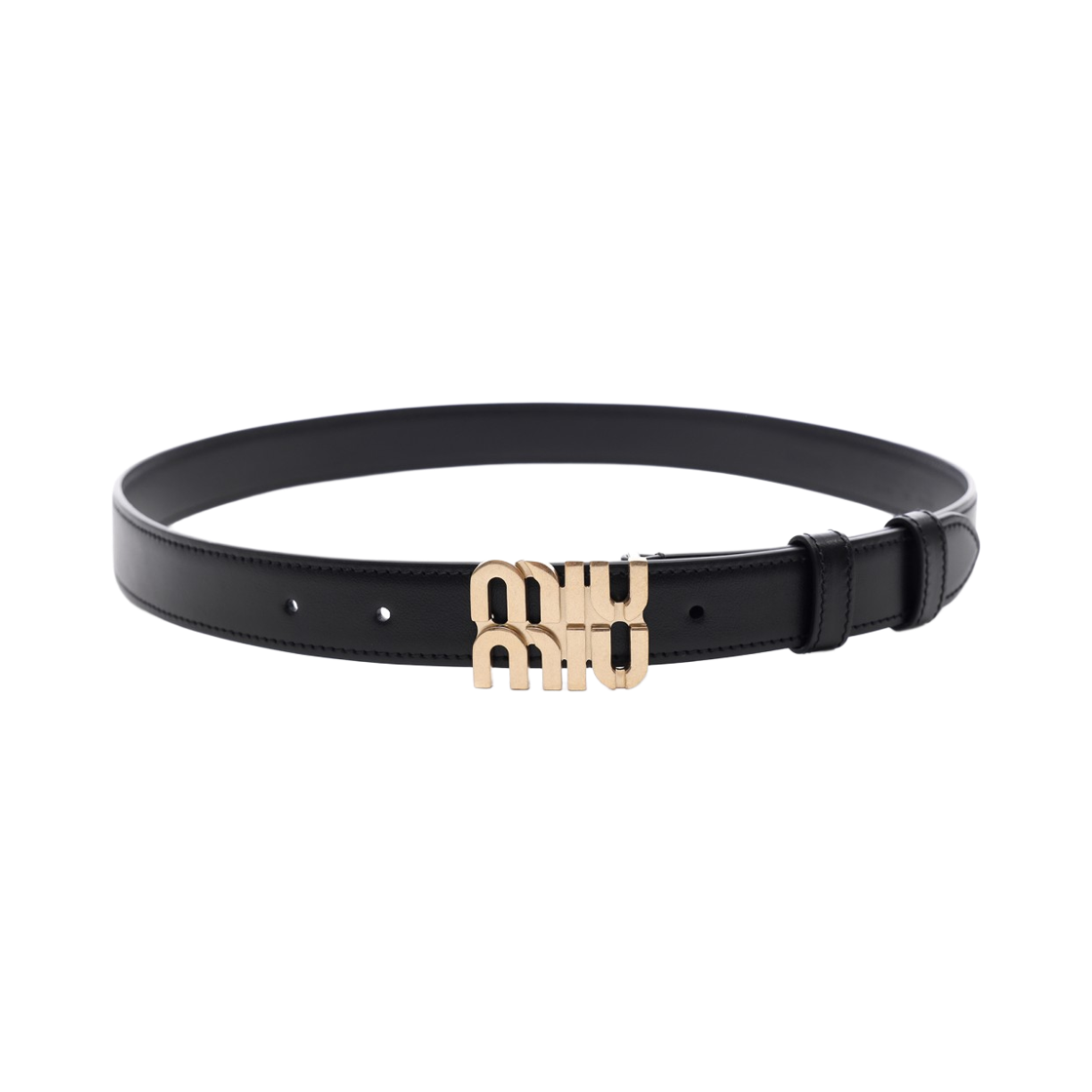 5CC565 2AIX F0002 25F [15% 쿠폰] (W) Miu Miu Leather Belt Black