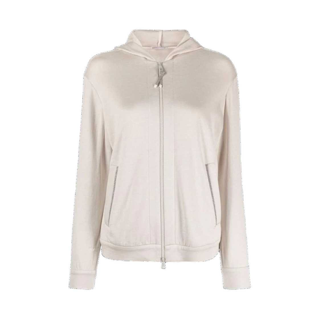 MD828SB806 C9443 24S [15% 쿠폰] (W) Brunello Cucinelli Cotton Silk Interlock Hooded Sweatshirt Light Beige