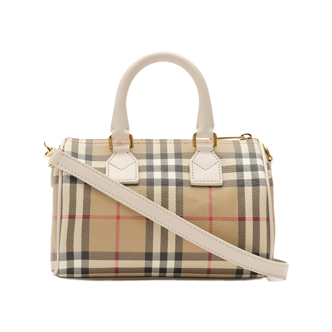 버버리 미니 체크 볼링백 빈티지 체크 소프 베이지(Burberry Mini Check Bowling Bag Vintage Check Soap Beige) - 2