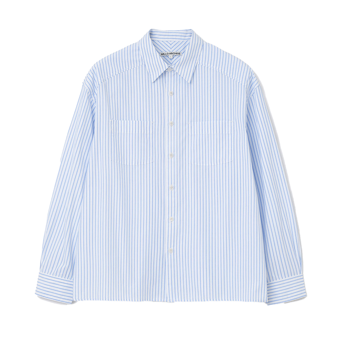 ML716TBL Millo Archive Linar Stripe Shirt Stripe Blue