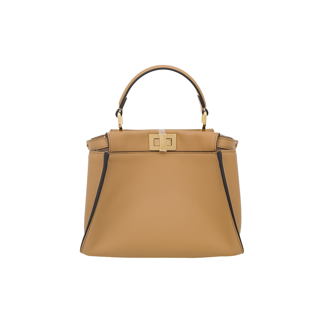 ITO27PE9H69N Fendi Peekaboo Mini Beige Lambskin with Gold Hardware