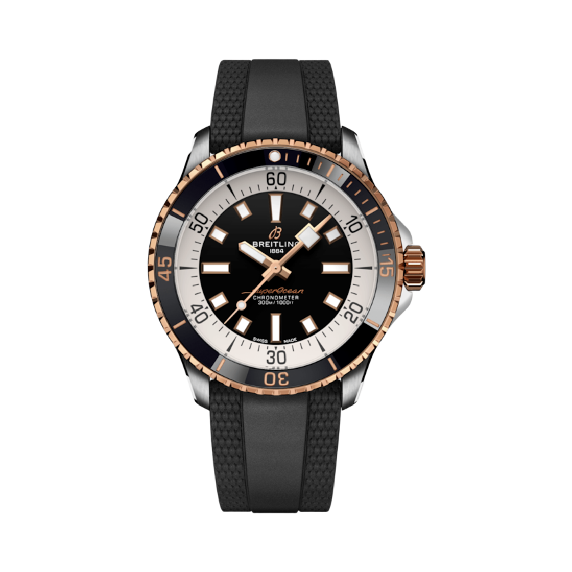 브라이틀링 슈퍼오션 오토매틱 42mm 블랙 러버 블랙(Breitling Superocean Automatic 42mm Black Rubber Black) - 1