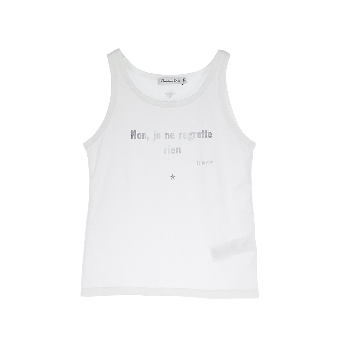 ITBRWCA4JLVV Dior Non-Z Regret Reine Sleeveless Top XS White (6ET0210)