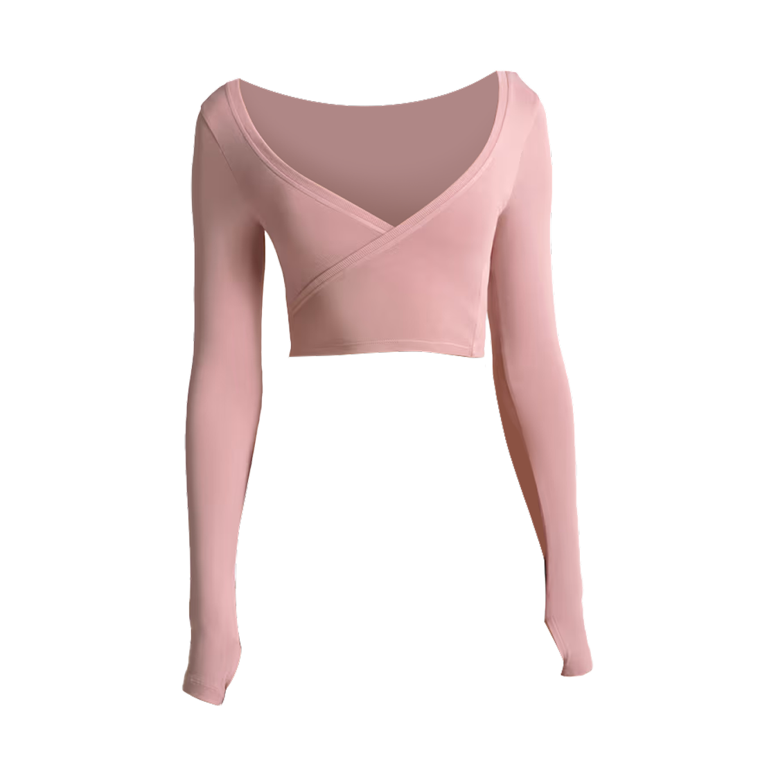 (W) 나이키스킴스 스트레치 니트 롱슬리브 랩 탑 NSKM 히말라얀((W) NikeSKIMS Stretch Knit Long-Sleeve Wrap Top NSKM Himalayan)