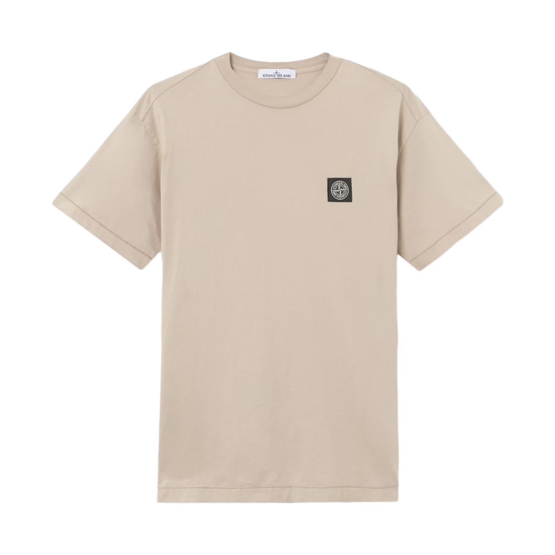 L1S1521000-27S0013-V009A Stone Island 2100027 60/2 Cotton Jersey Slim Fit T-Shirt with Compass Patch Desert - 26SS