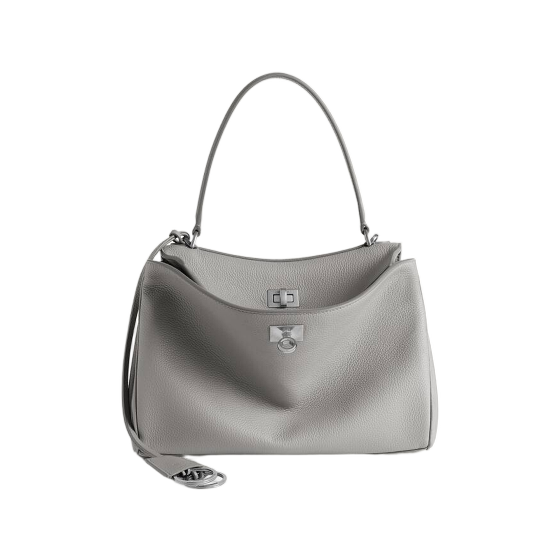 발렌시아가 로데오 핸드백 스몰 그레인드 카프스킨 발렌시아가 그레이(Balenciaga Rodeo Handbag Small Grained Calfskin In Balenciaga Grey) - 1
