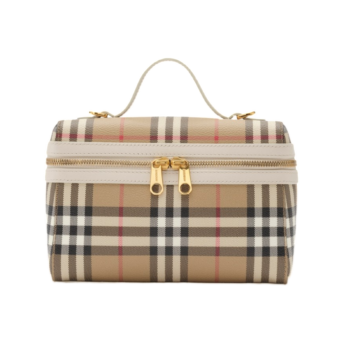 버버리 체크 베니티 백 아카이브 베이지 소프 베이지(Burberry Check Vanity Bag Archive Beige Soap Beige) - 1