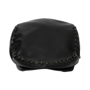Bsrabbit Jeweled Hunting Cap Black Leather