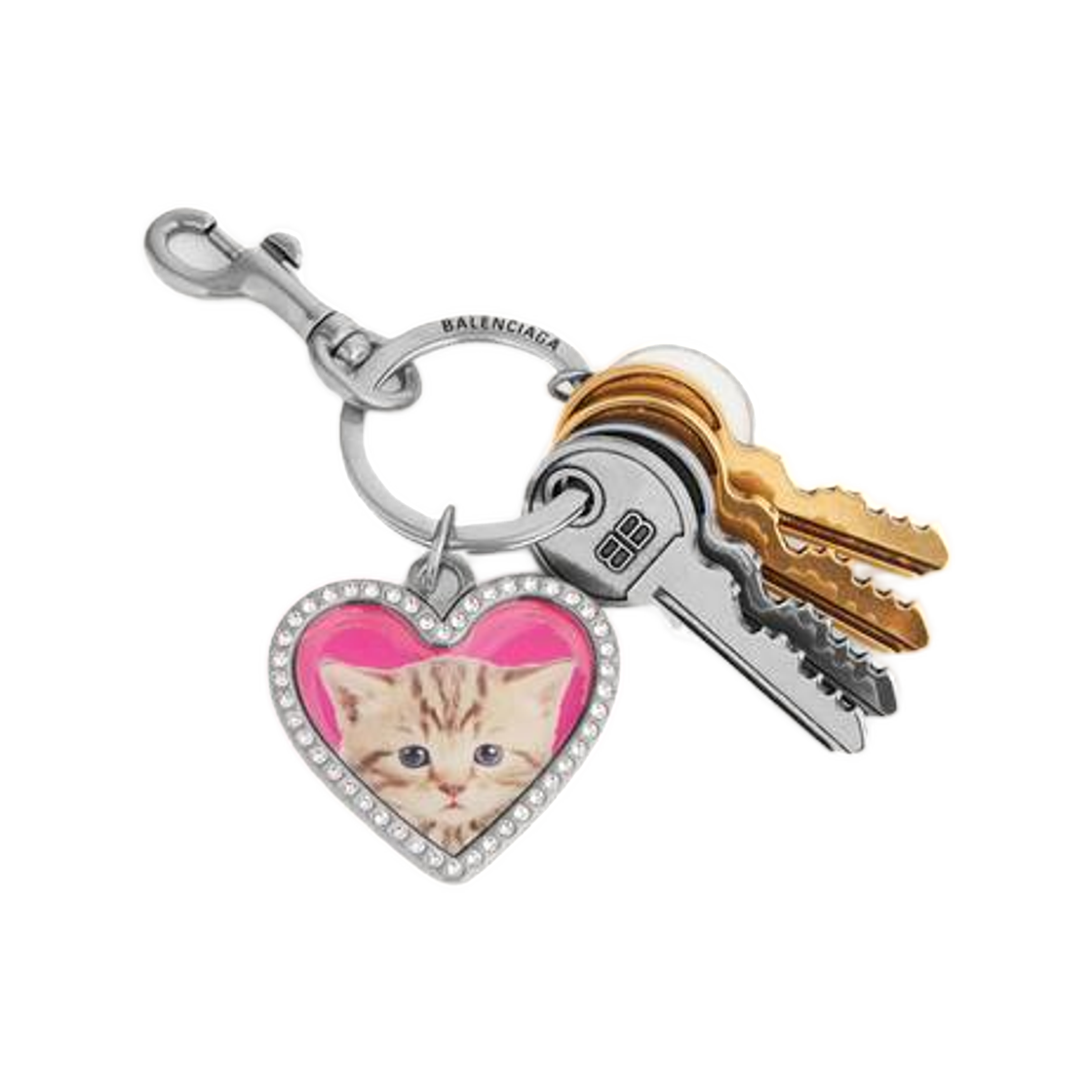 발렌시아가 참 키체인 하트 멀티컬러(Balenciaga Charm Keychain Heart In Multicolored)