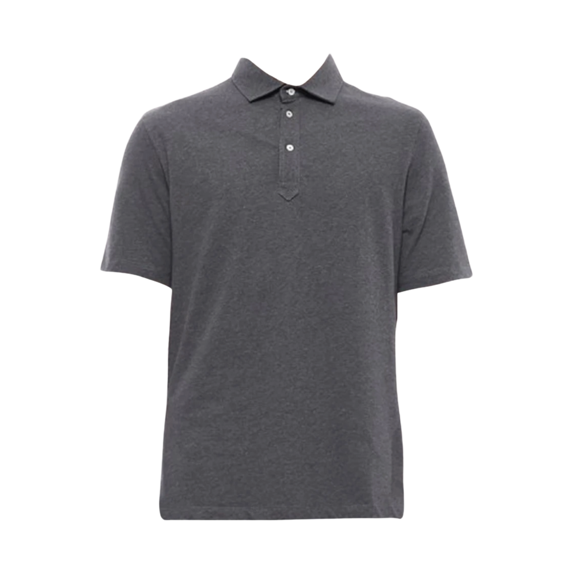M0B133936 C080 25S [15% 쿠폰] Brunello Cucinelli Cotton Jersey Polo with Shirt Style Collar Grey
