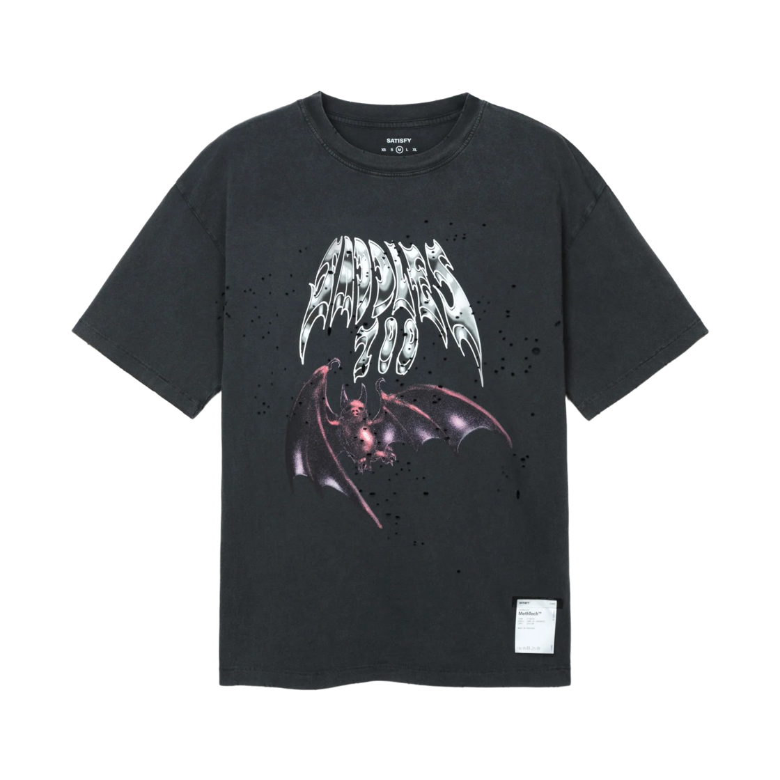 새티스파이 모스테크 티셔츠 블랙(Satisfy Mothtech T‑Shirt Black) - 1