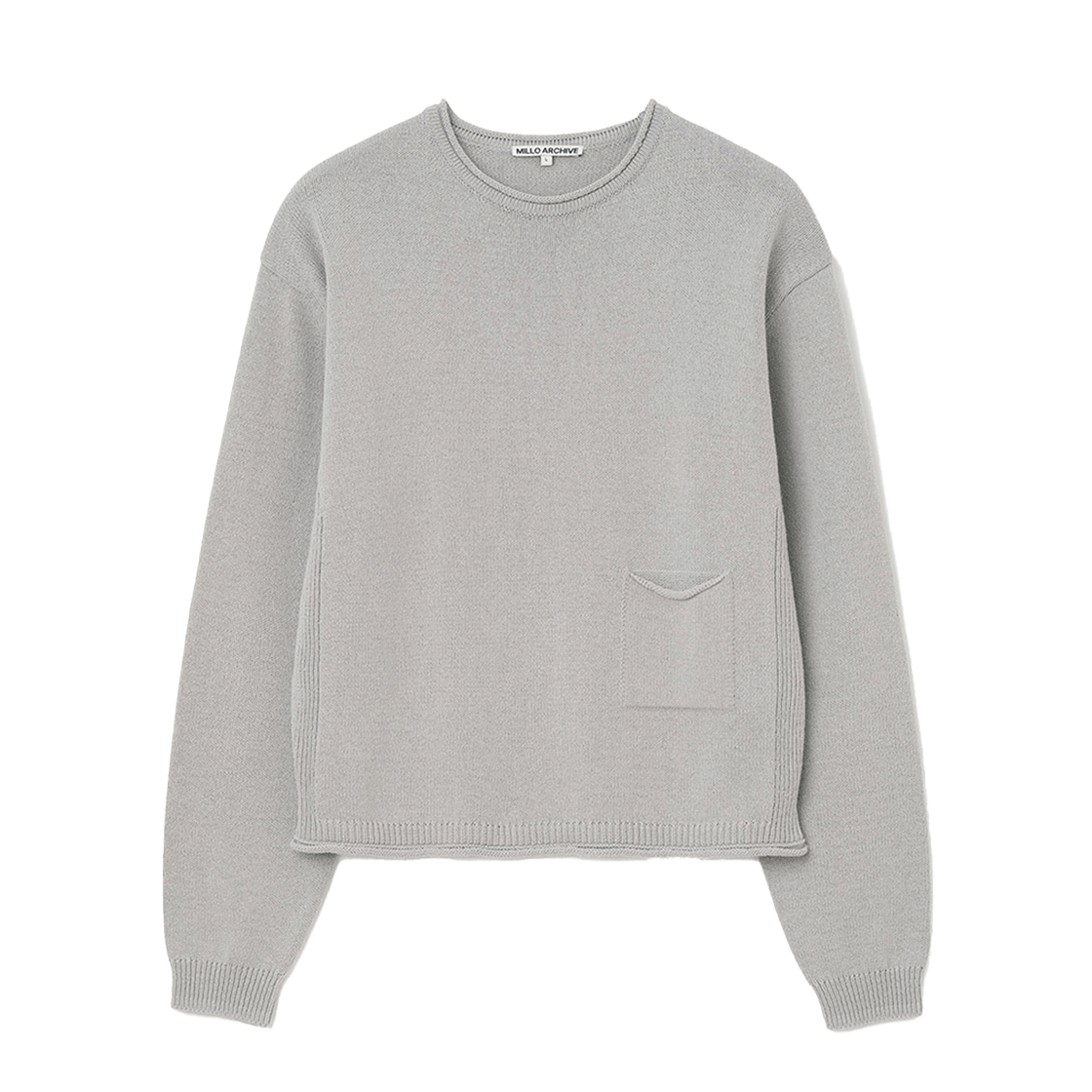 ML724GRA Millo Archive Curtis Pocket Knit Gray