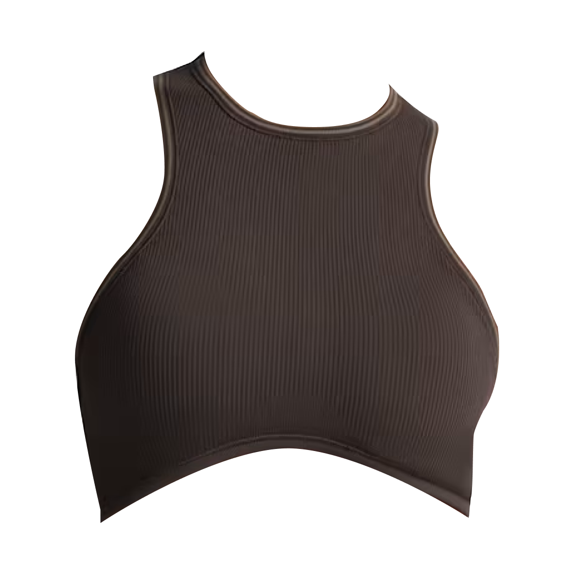 IU8301-249 (W) NikeSKIMS Ribbed Seamless Racer-Neck Bra NSKM Phoenix NSKM Truffle