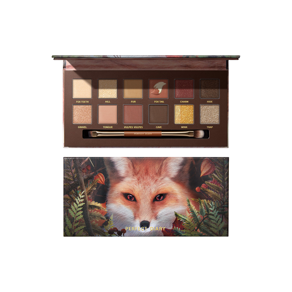 퍼펙트 다이어리 익스플로러 아이섀도우 팔레트 13 레드 폭스(Perfect Diary Explorer Eyeshadow Palette 13 Red Fox)
