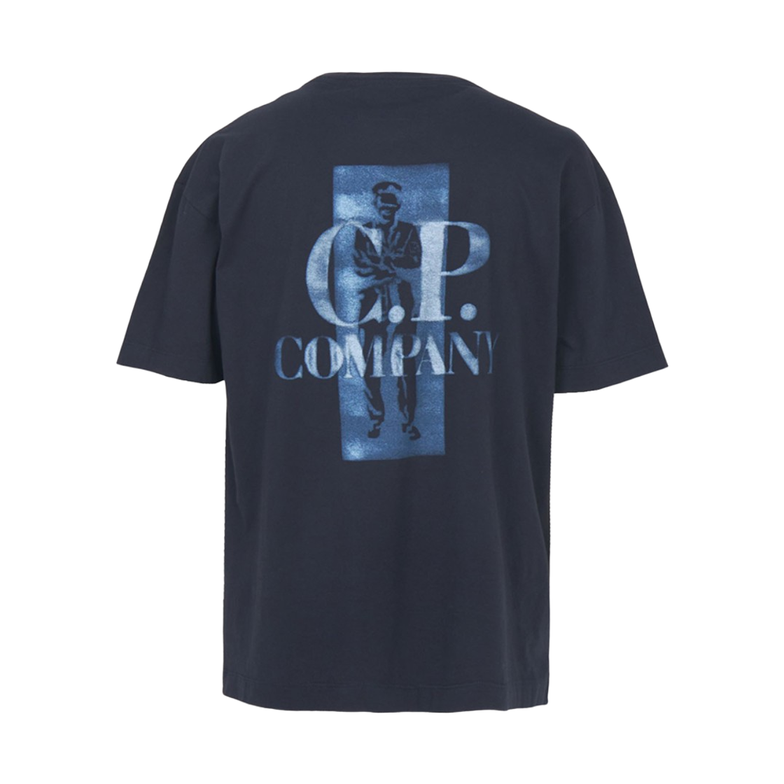 C.P. 컴퍼니 30/1 저지 숏슬리브 로고 티셔츠 이클립스 블루 - 26SS(C.P. Company 30/1 Jersey Short Sleeve Logo T-Shirt Eclipse Blue - 26SS)